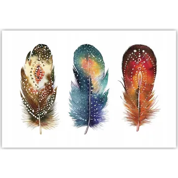 Obraz Obraz plakát do obýváku ložnice 91x61 péro ptáka foto na zeď bez rámu