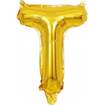 Balónek Fóliový balónek Písmeno "T" ZLATÝ zlatý 40 cm