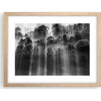 Obraz Obraz plakát v rámu světlý dub do obýváku 40x30 krajina foto na zeď