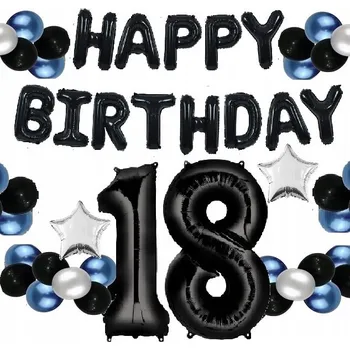 Balónek BALÓNKY SET pro osmnáctku číslice 18 LET narozeniny