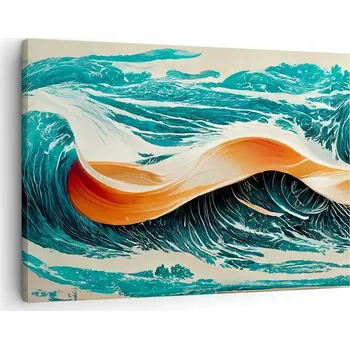 Obraz Obraz na plátně do obýváku ložnice 70x50 vlny foto obrazy na zeď canvas