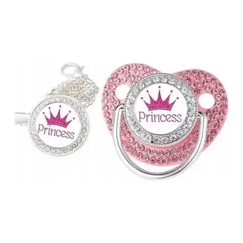 dudlíky Dudlík na řetízku princezna princ silikonové dudlíky