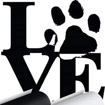 Samolepicí dekorace na vozidlo SAMOLEPKA MILUJI PEJSKY PSY ZVÍŘATA 15x15cm barva