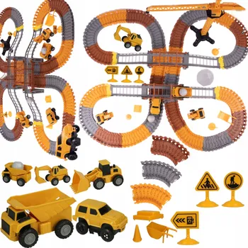 autodráha AUTODRÁHA S AUTEM, SADA 277 DÍLŮ, JEŘÁB, DOPLŇKY, DÉLKA 302 cm XXL