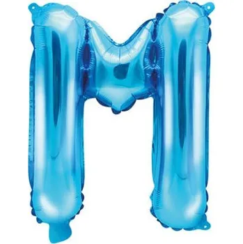 Balónek Balón Písmeno M Narozeniny Modrý 40 cm