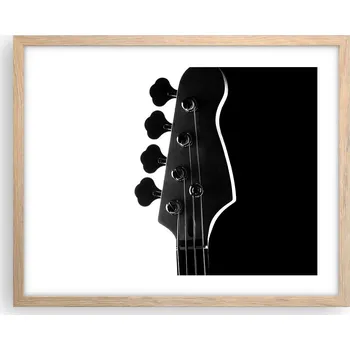 Obraz Obraz plakát v rámu světlý dub 50x40 cm - Fotografie kytary do obýváku