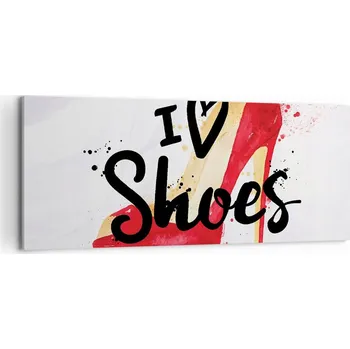 Obraz Foto obraz na plátně canvas 100x40 Podpatky v salonu ložnice na zeď velký