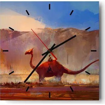 Hodiny Velké nástěnné hodiny 40x40 Abstrakce Skleněné tiché hodiny