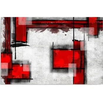 Obraz Tištěný obraz 50x40 červená geometrie vzor