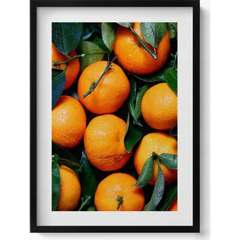 Obraz Obraz s rámem a grafikou na zeď Šťavnaté Sicilské Pomeranče 50x70 cm