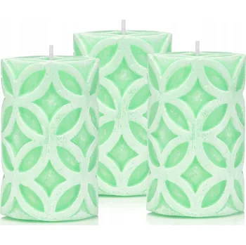 Svíčka Dekorativní parafinová svíčka bez vůně Drobo 3 ks