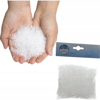 Vánoční dekorace Sztuczny śnieg bílý sypký na vánoční stromek ozdobný 75g