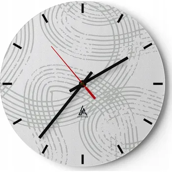 Hodiny Nástěnné hodiny do kuchyně 30x30 Minimalistické skleněné hodiny do obýváku Tiché