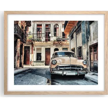 Obraz Obraz plakát na zeď v rámu světlý dub 50x40 auto foto do obýváku