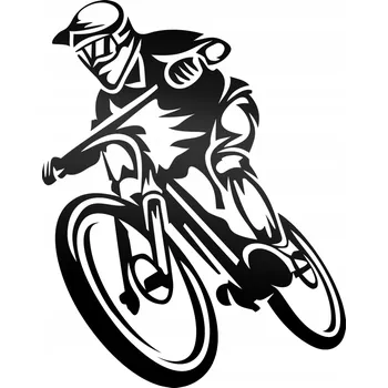 Samolepicí dekorace na vozidlo Reflexní nálepka cyklista MTB na auto