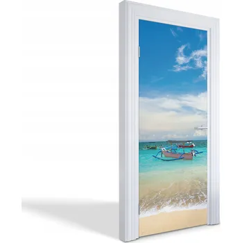 Fototapeta Dekorativní samolepka na dveře, skříň nebo nábytek - Tropická pláž 85x205 cm