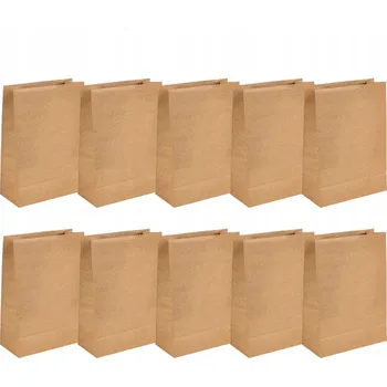 Nákupní taška Papírové tašky 38x28x10 EXTRA PEVNÉ 300g/m2 Svačinové Dárkové 10 Ks