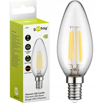 Žárovka LED žárovka FILAMENT 6W patice E14 2700K tvar svíčky Goobay
