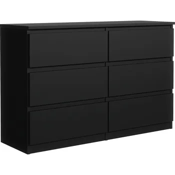 Komoda Komoda Meble Masztalerz 140 x 39 x 79 Cm černá matná