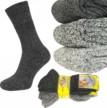 Pánské ponožky Skarpex Vlněné Beztlakové Ponožky šedé velikost 43-46