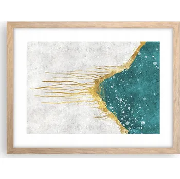 Obraz Obraz plakát v rámu světlý dub do obýváku 40x30 minimalismus foto na zeď