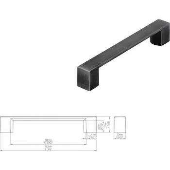 Nábytková úchytka SIRO 2157-161ZN75 efekt kartáčovaného železa