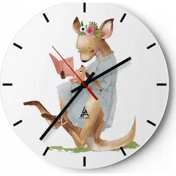 Hodiny Nástěnné hodiny do kuchyně 30x30 Pro děti Skleněné hodiny do obýváku Tiché