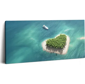 Obraz Fotoobraz na plátně Nástěnná Dekorace do obývacího pokoje Ostrov Srdce