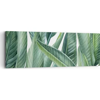 Obraz Obraz na plátně do obýváku ložnice 90x30 listy foto obrazy na zeď