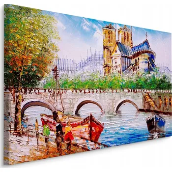 Obraz Obraz do Kanceláře Paříž Řeka SEINA Malba 90x60