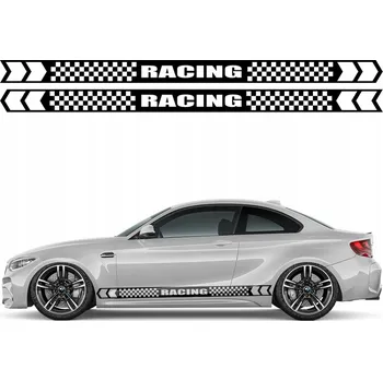 Samolepicí dekorace na vozidlo 2x NÁLEPKA Grafika na bok auta PÁSKY SPORTOVNÍ ZÁVODNÍ LINIE 12x211