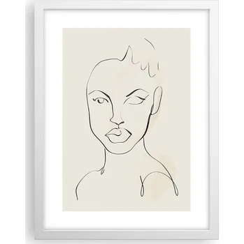 Obraz Obraz plakát v bílém rámu do obýváku 30x40 žena foto plakáty na zeď