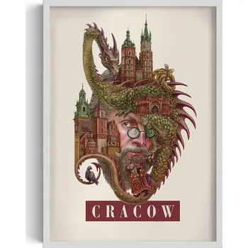 Obraz Plakát v rámu Wallfluent, architektura, bílá, 50 x 70 cm