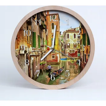 Hodiny Stylové nástěnné hodiny loft Benátky loď Město