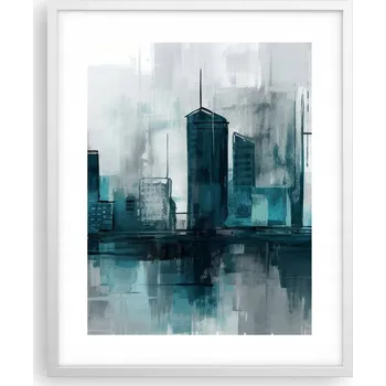 Obraz Obraz plakát na zeď v bílém rámu 40x50 město foto plakáty do obýváku