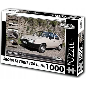 Puzzle Puzzle KB Barko s.r.o. 1000 dílků RETRO AUTA Puzzle č. 13 Škoda Favorit 136 L (1989) 1000 dílků