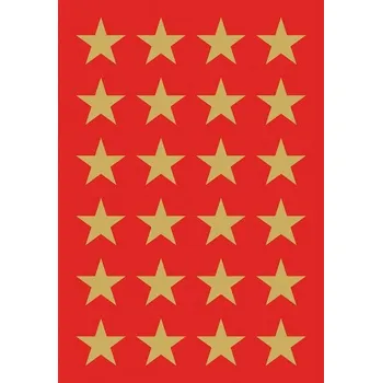 Vánoční dekorace HERMA SAMOLEPKY HVĚZDIČKY HVĚZDY ZLATÉ VÁNOČNÍ SVÁTEČNÍ 24 KS