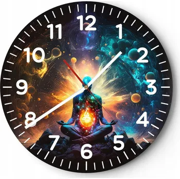 Hodiny Kuchyňské nástěnné hodiny 30x30 Fantasy Moderní skleněné hodiny do obýváku Tiché