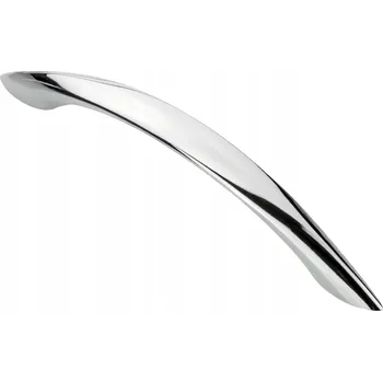 Nábytkové kování KLASICKÝ Nábytková Úchytka OHÝBANÝ CHROM 128mm