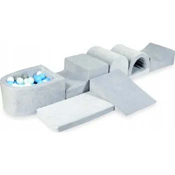 Dětské hřiště Pěnové dětské hřiště s bazénkem micro světle šedé