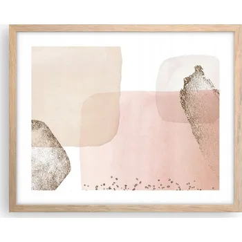 Obraz Obraz plakát na zeď v rámu světlý dub 50x40 abstrakce foto do obýváku
