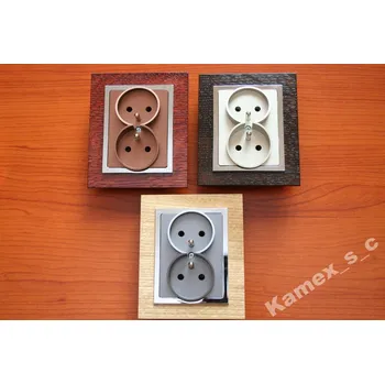 Elektrická zásuvka Elektrická Zásuvka nástěnná Timex-Elektro šedá