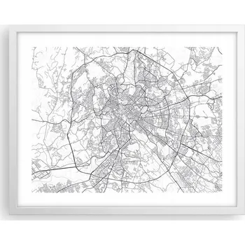 Obraz Obraz plakát na zeď v bílém rámu 50x40 město foto plakáty do obýváku