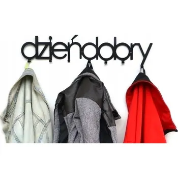 Věšák Dobrý den #2 - ČERNÝ - Věšák na oblečení 60cm