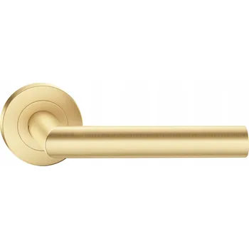 Dveřní kování Zlatá matná klika ke dveřím NOVA Metal-Bud s kulatý rozetou