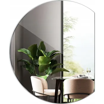 Zrcadlo Dekorativní Zrcadlo na Zeď Loft Boho Seříznuté Kruhové Zrcadlo do Koupelny nebo Obývacího Pokoje (na líčení)