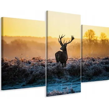 Obraz Obraz Tryptych JELEN v říji 3D pohled 90x60