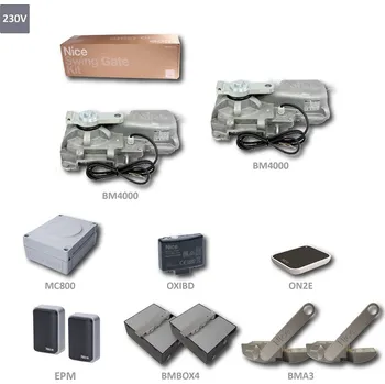 L-FAB4000 sada pohonů Nice, křídlo do 4 m - podzemní 230V pohon Metro křídlové brány, elektronika, přijímač, vysílač, fotobuňky