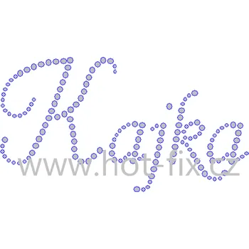 KAJKA II. - hot-fix nažehlovací kamínkový potisk na textil, rozměr cca 12,0x6,6cm barva: kameny barva 101 Crystal /stříbrná