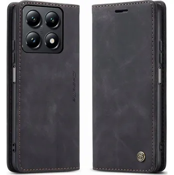 Pouzdro na mobilní telefon Flipové pouzdro Caseme pro Xiaomi 14T Pro, černé